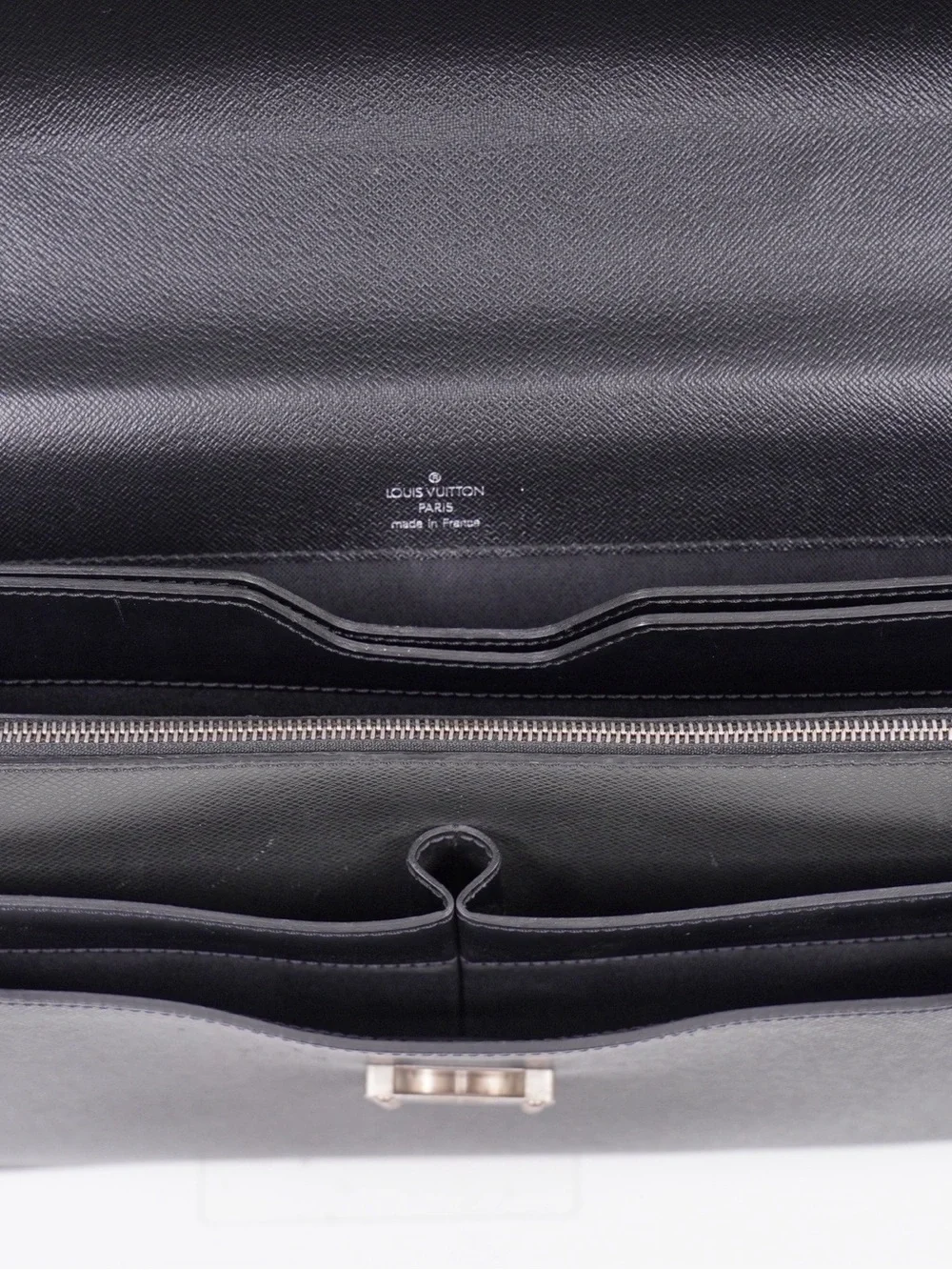 Louis vuitton Black Men's Leather Briefcase with Top Handle